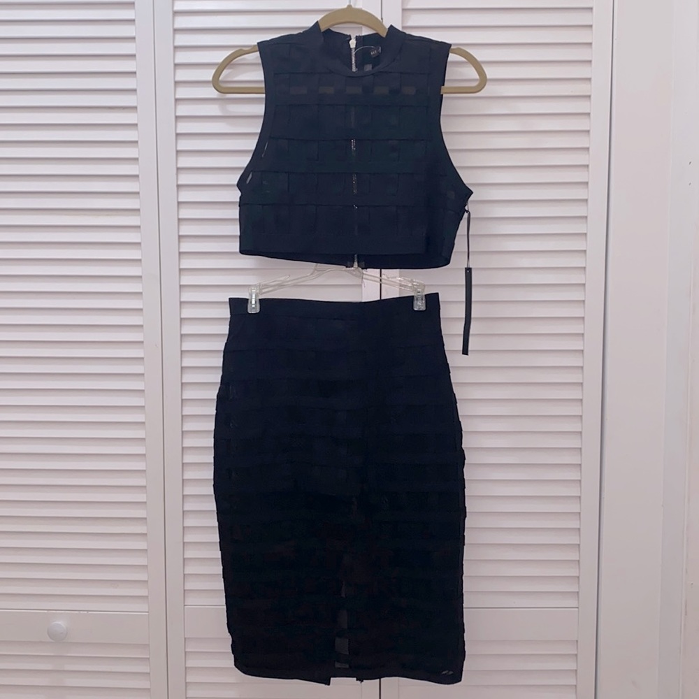 Sheer caged two piece